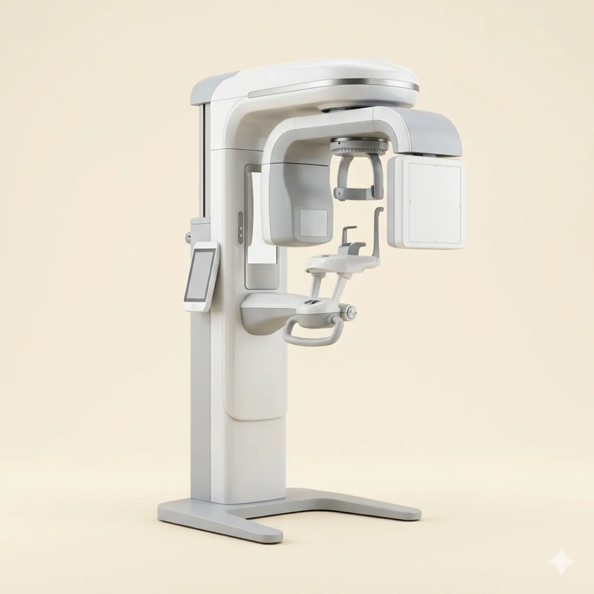 Aparat de radiografie dentară 3D (CBCT) într-un cabinet cu tonuri calde
